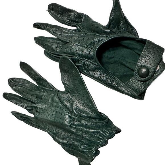 Vintage 80’s Chocolate Brown lined soft leather gloves Size 7.5 plus bonus pair - Picture 7 of 11